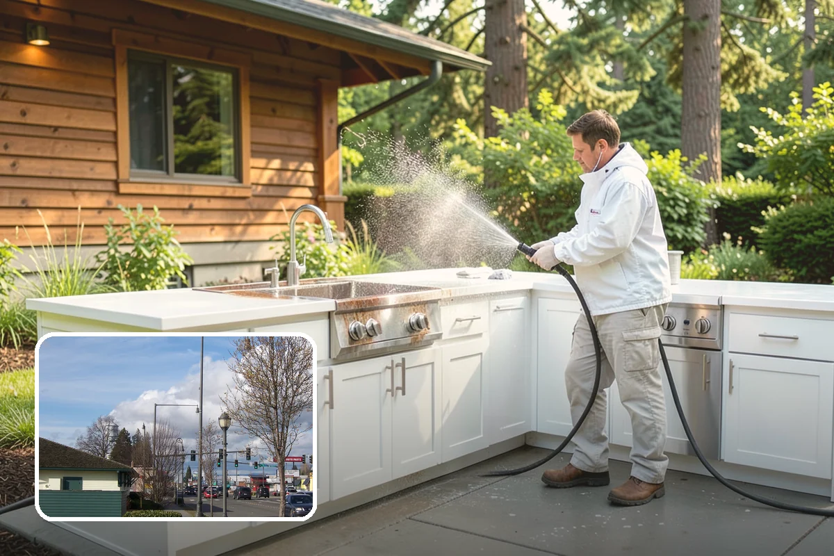 Patio Moss Removal in Marysville, Snohomish County, WA - Kills moss at the root to slow regrowth