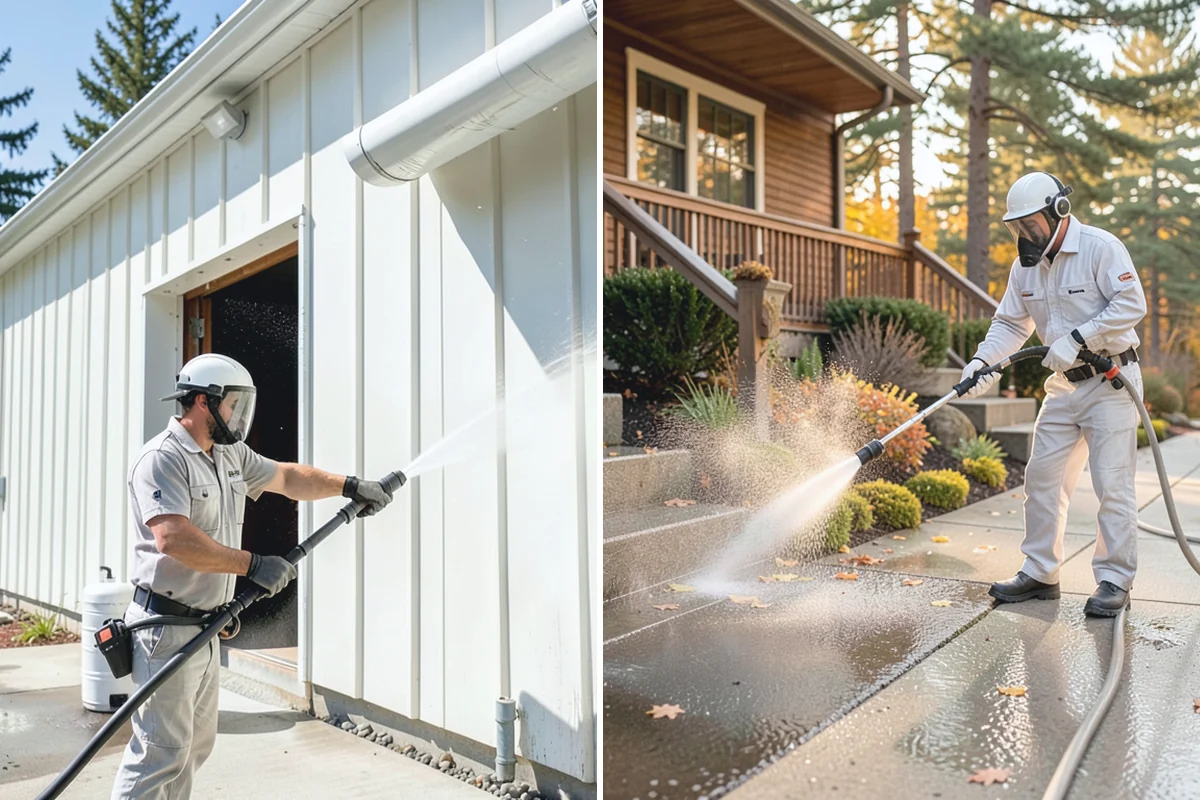 Patio Moss Removal in Marysville, Snohomish County, WA - Apply a moss-killing solution across the patio