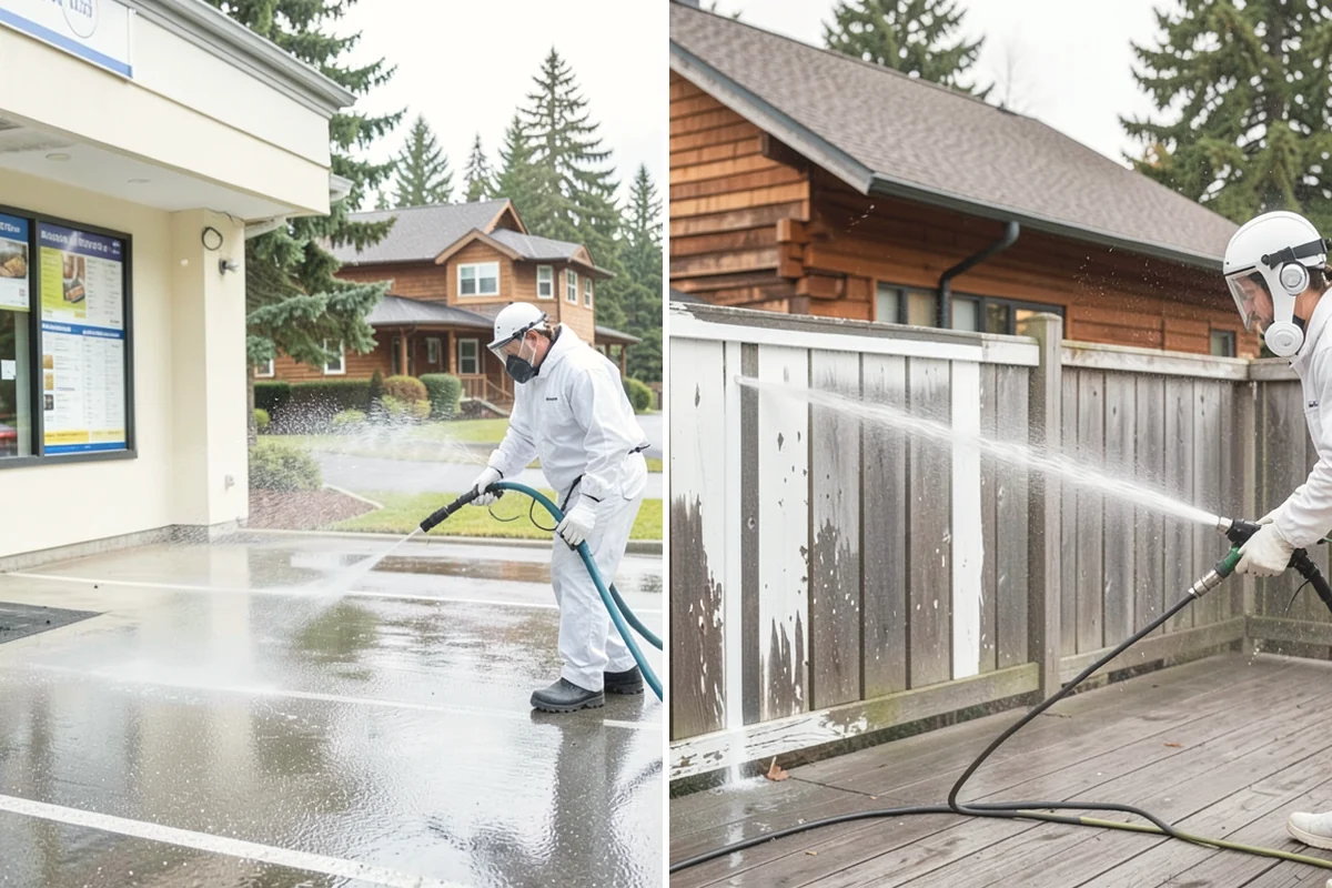 Patio Moss Removal in Mill Creek, Snohomish County, WA - Apply a moss-killing solution across the patio