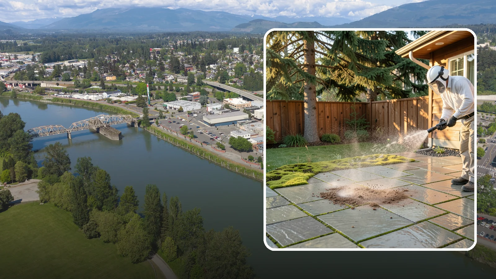 Patio Moss Removal in Mount Vernon, Skagit County, WA - Kill and clear the thick moss mats that Washington's damp shade builds across patios.
