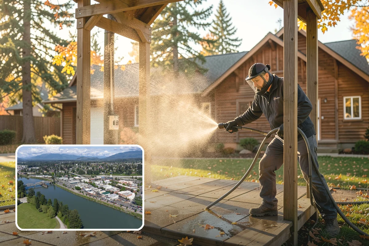 Patio Moss Removal in Mount Vernon, Skagit County, WA - Kills moss at the root to slow regrowth