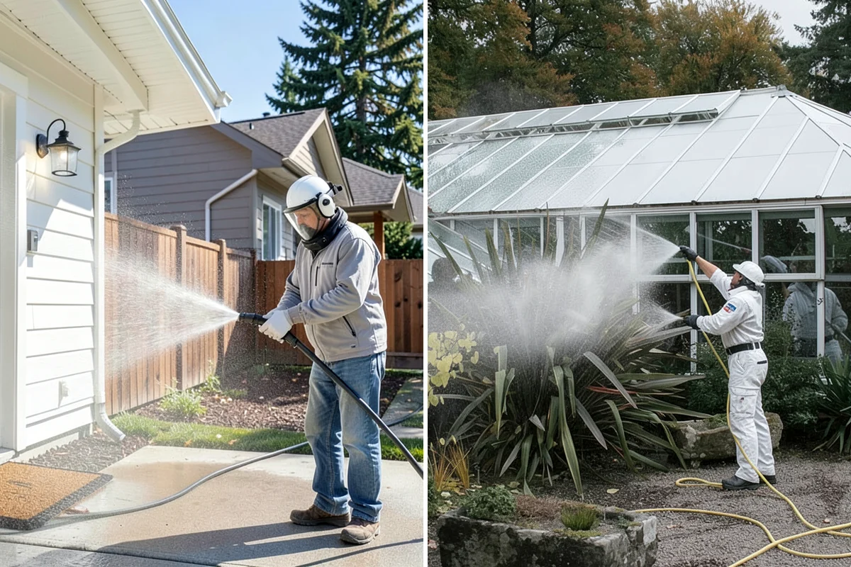 Patio Moss Removal in Normandy Park, King County, WA - Apply a moss-killing solution across the patio