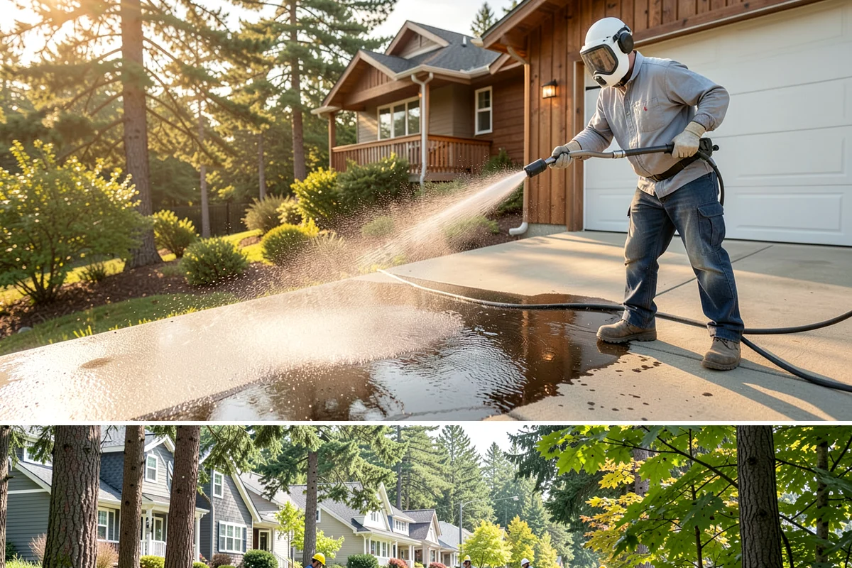 Patio Moss Removal in Normandy Park, King County, WA - Treat patio moss in late spring, then again in fall to stay ahead of the wet season.
