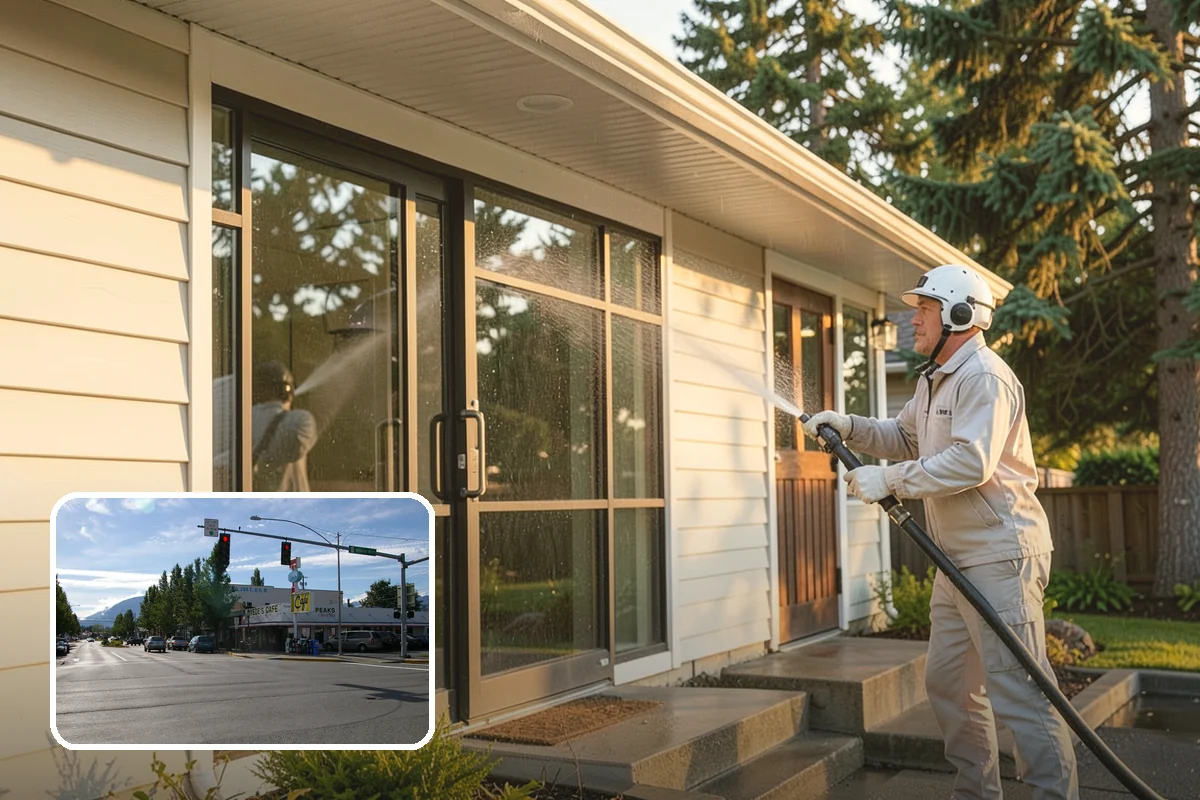 Patio Moss Removal in North Bend, King County, WA - Kills moss at the root to slow regrowth