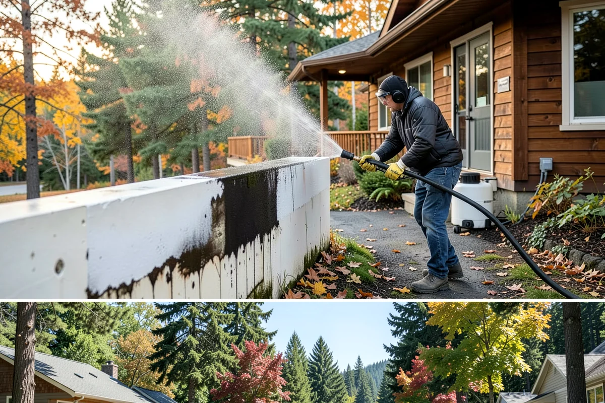 Patio Moss Removal in Orting, Pierce County, WA - Treat patio moss in late spring, then again in fall to stay ahead of the wet season.
