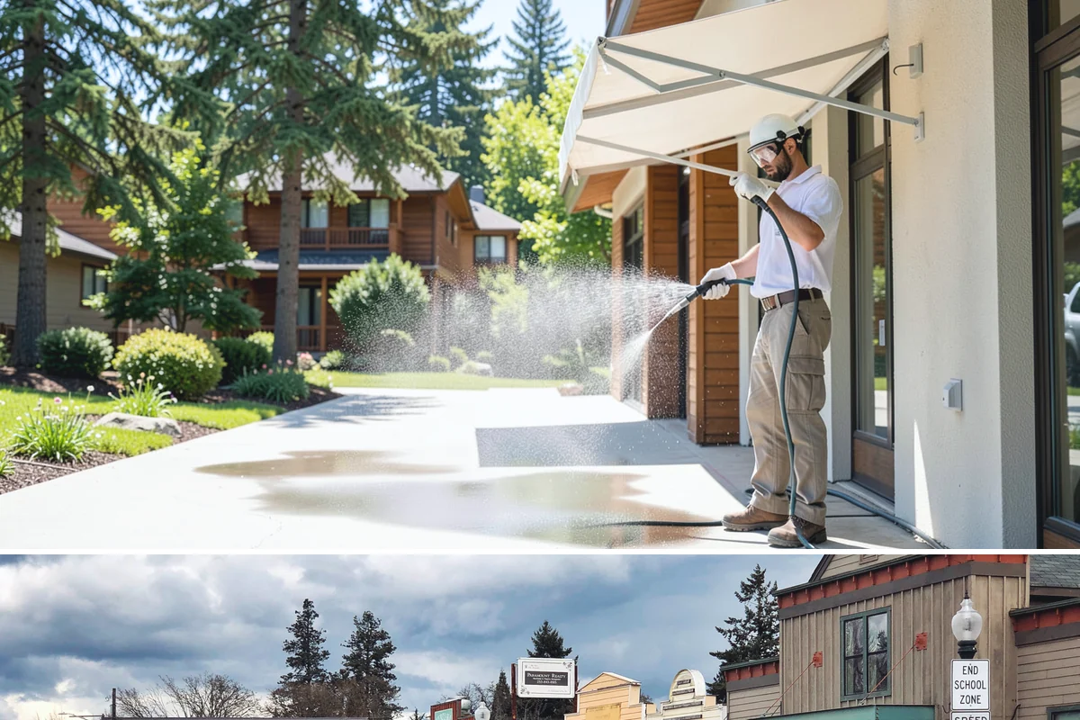Patio Moss Removal in Roy, Pierce County, WA - Treat patio moss in late spring, then again in fall to stay ahead of the wet season.