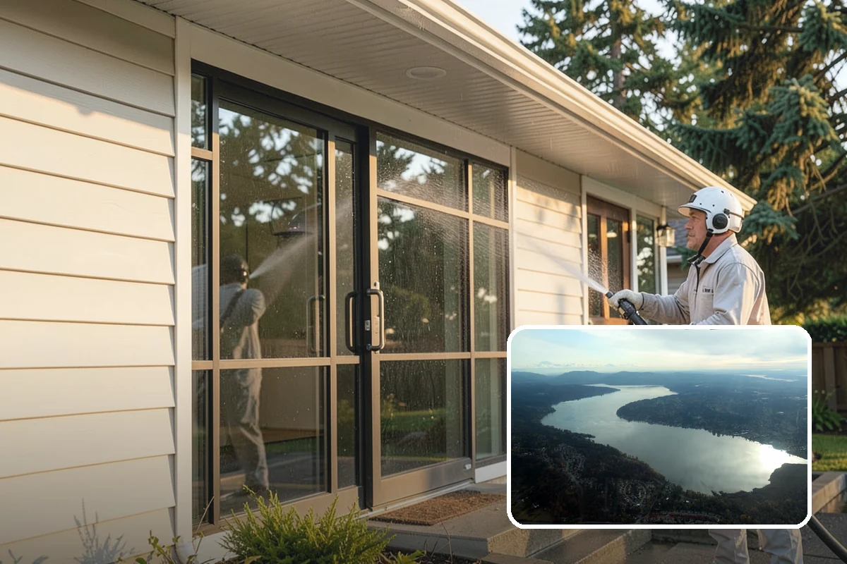 Patio Moss Removal in Sammamish, King County, WA - Kills moss at the root to slow regrowth