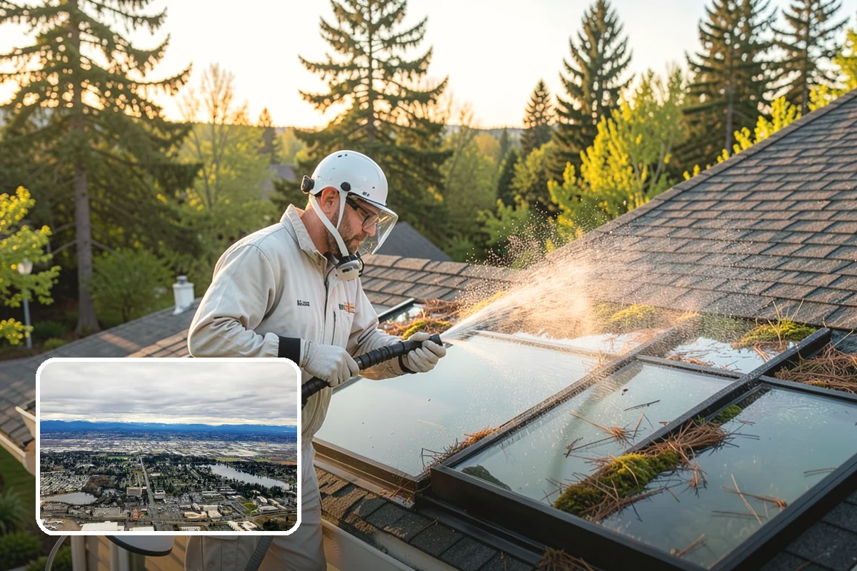 Patio Moss Removal in SeaTac, King County, WA - Kills moss at the root to slow regrowth