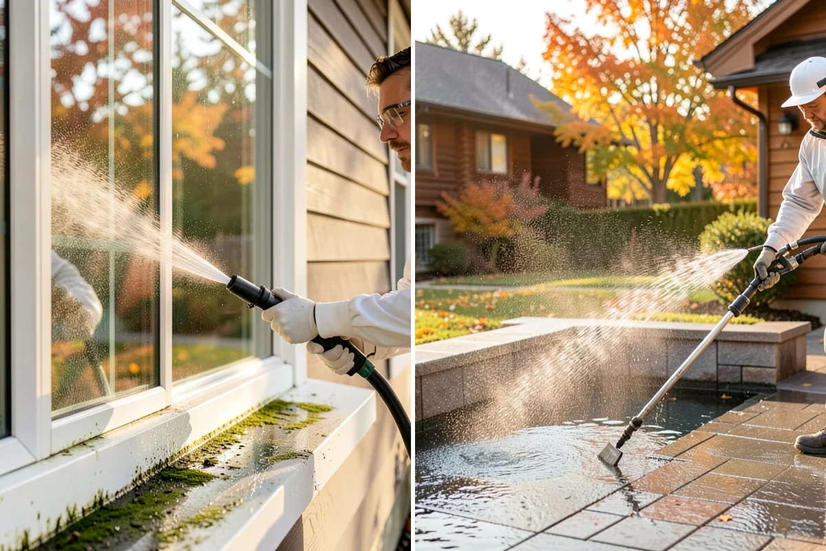 Patio Moss Removal in SeaTac, King County, WA - Apply a moss-killing solution across the patio