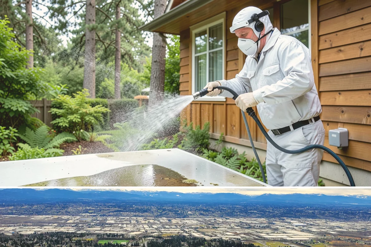 Patio Moss Removal in SeaTac, King County, WA - Treat patio moss in late spring, then again in fall to stay ahead of the wet season.