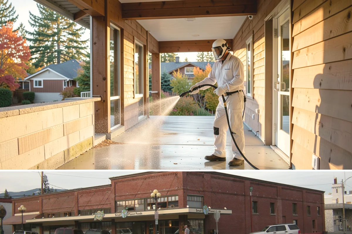 Patio Moss Removal in Sedro-Woolley, Skagit County, WA - Treat patio moss in late spring, then again in fall to stay ahead of the wet season.
