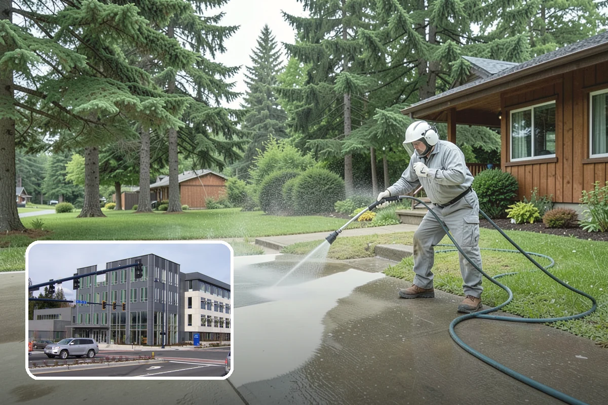 Patio Moss Removal in Shoreline, King County, WA - Kills moss at the root to slow regrowth