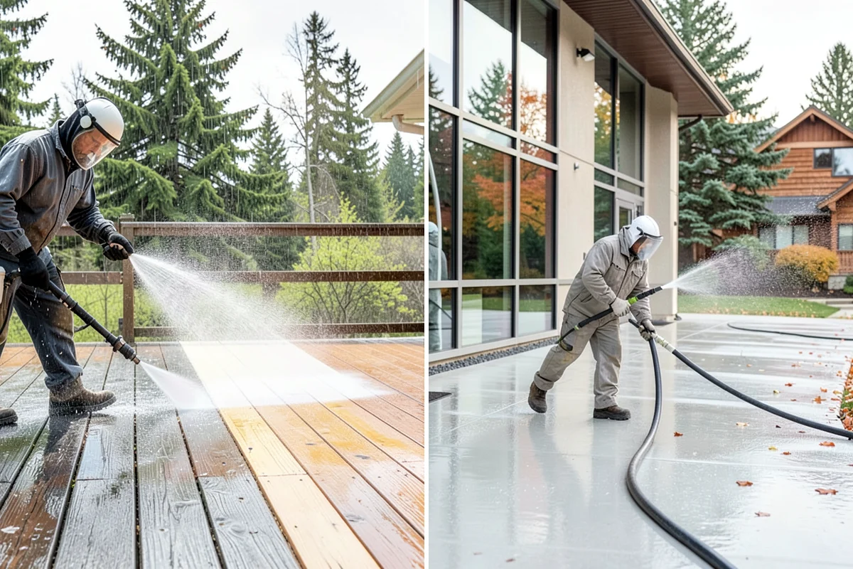 Patio Moss Removal in Shoreline, King County, WA - Apply a moss-killing solution across the patio