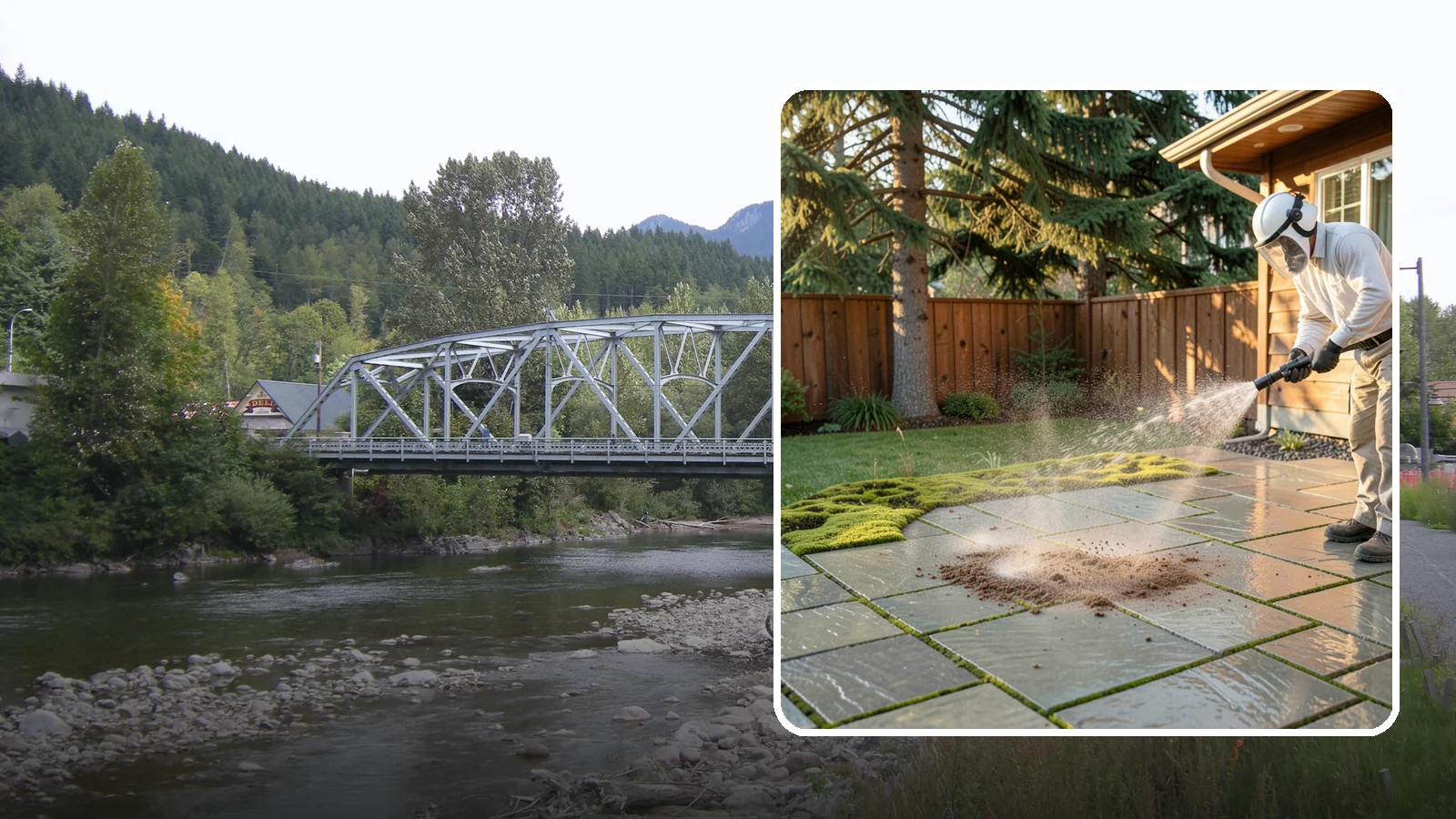Patio Moss Removal in Skykomish, King County, WA - Kill and clear the thick moss mats that Washington's damp shade builds across patios.