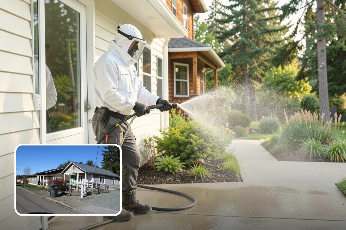 Patio Moss Removal in South Prairie, Pierce County, WA - Kills moss at the root to slow regrowth