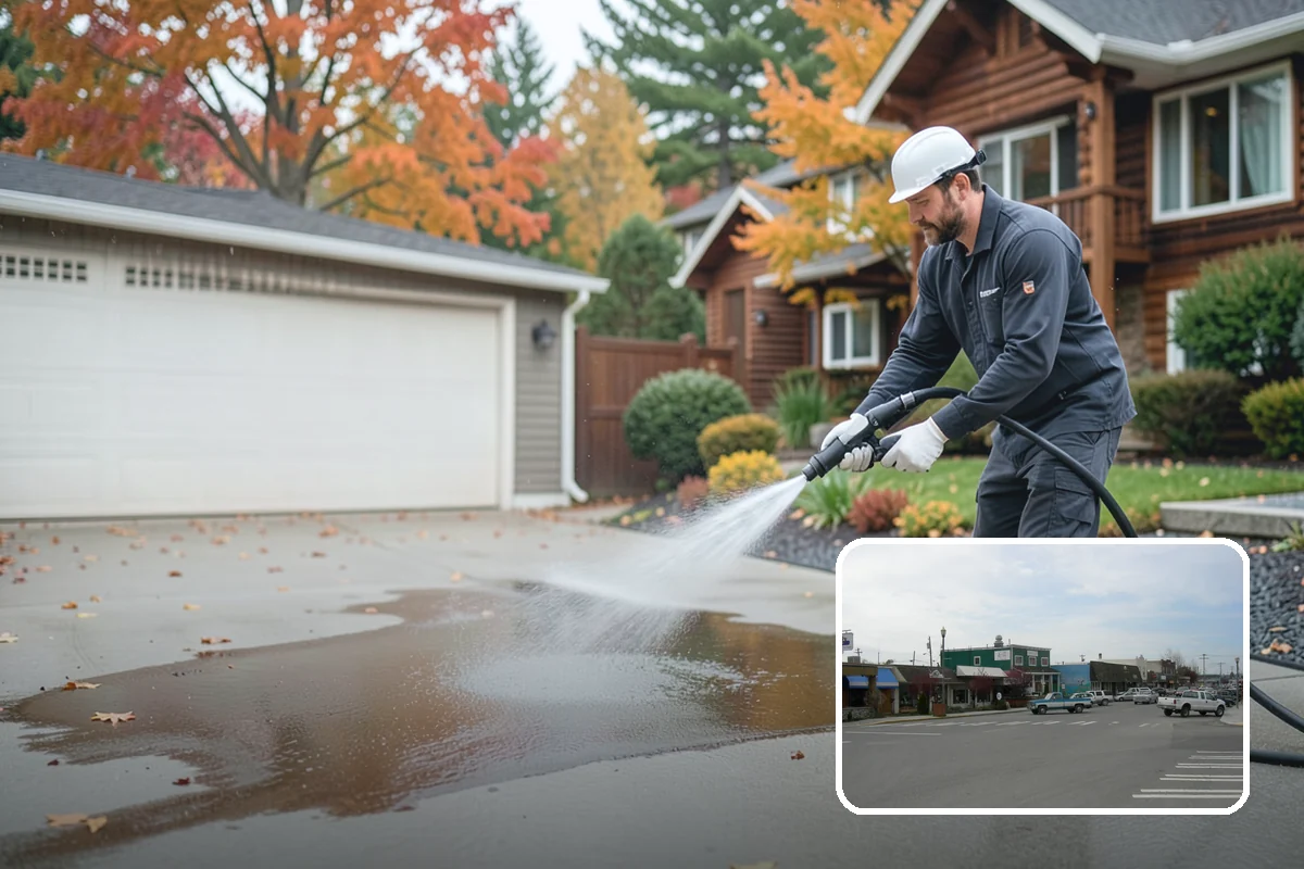 Patio Moss Removal in Stanwood, Snohomish County, WA - Kills moss at the root to slow regrowth