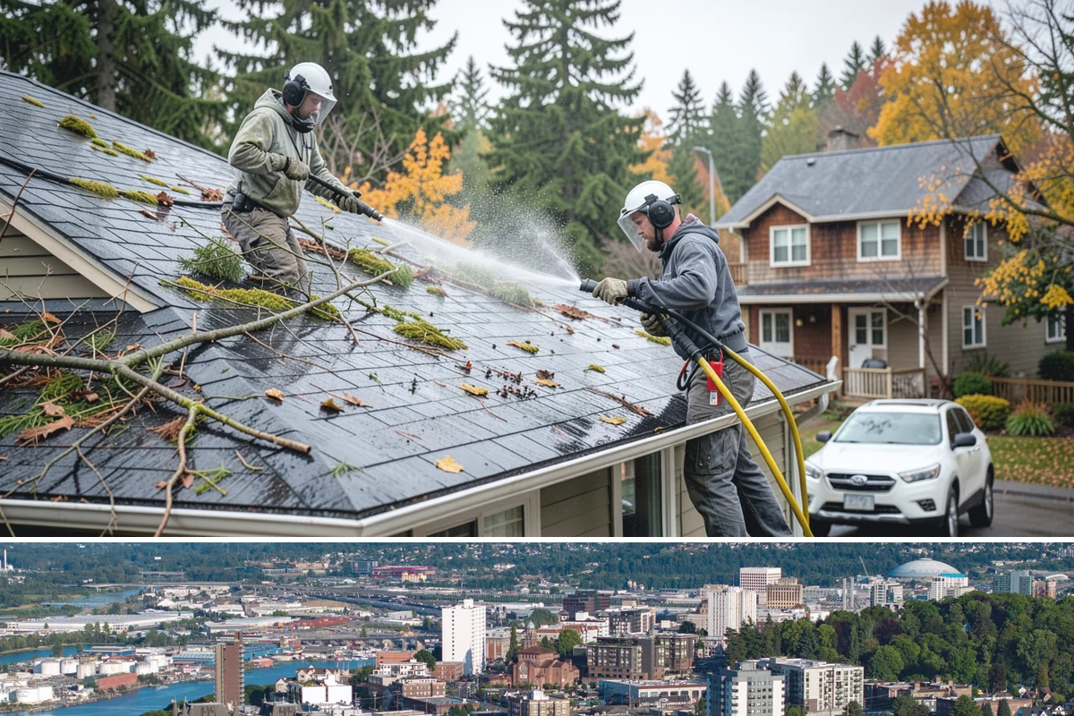 Patio Moss Removal in Tacoma, Pierce County, WA - Treat patio moss in late spring, then again in fall to stay ahead of the wet season.