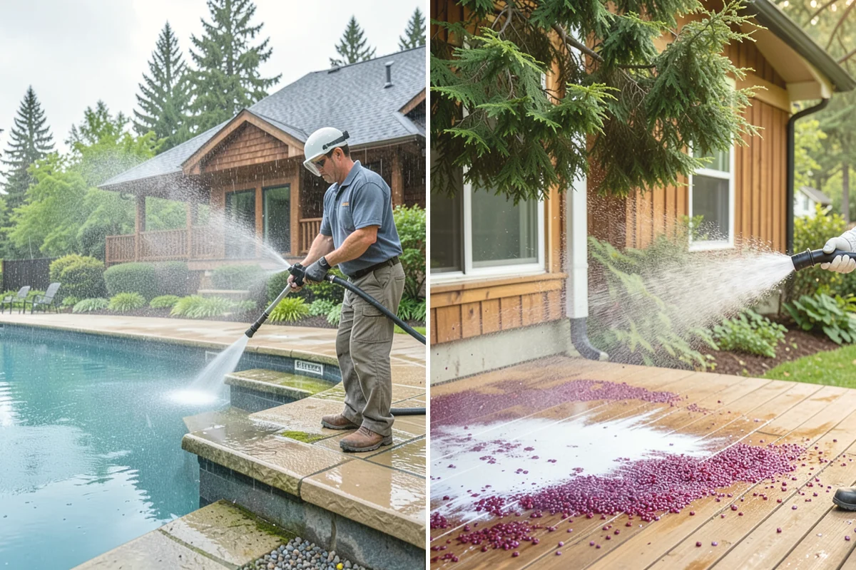 Patio Moss Removal in Tukwila, King County, WA - Apply a moss-killing solution across the patio