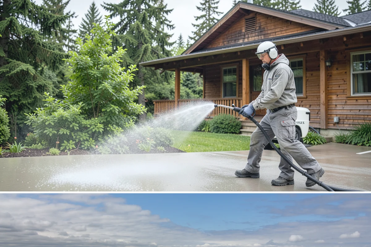 Patio Moss Removal in University Place, Pierce County, WA - Treat patio moss in late spring, then again in fall to stay ahead of the wet season.
