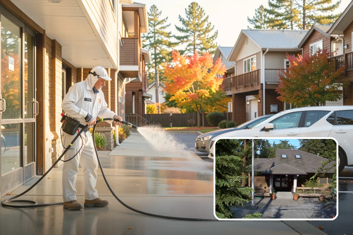 Patio Moss Removal in Yarrow Point, King County, WA - Kills moss at the root to slow regrowth