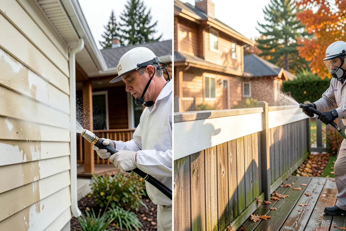 Patio Sealing Preparation in Arlington, Snohomish County, WA - Deep-clean the patio and remove all biological growth