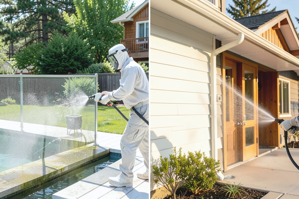 Patio Sealing Preparation in Auburn, King County, WA - Deep-clean the patio and remove all biological growth