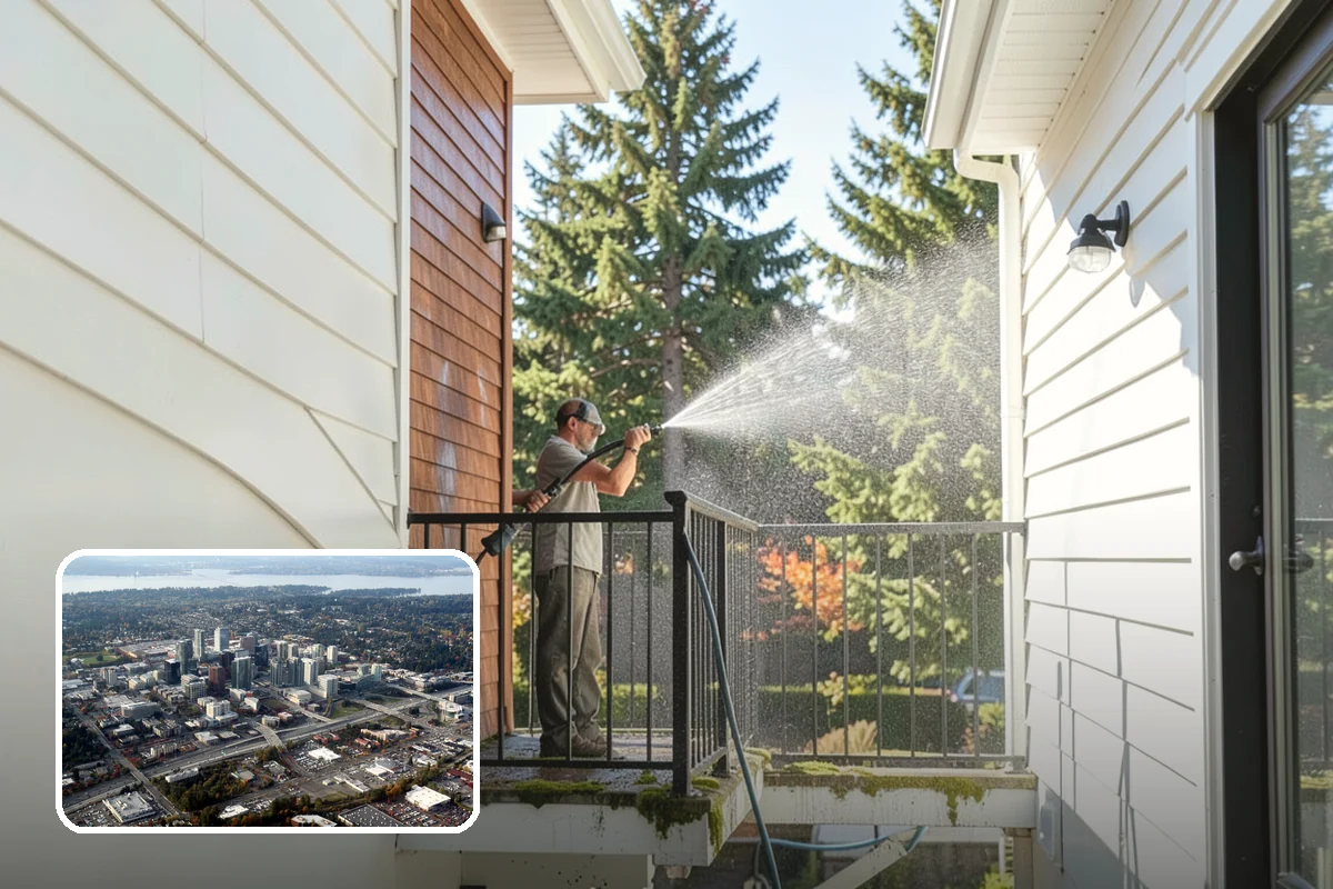 Patio Sealing Preparation in Bellevue, King County, WA - Ensures the sealer bonds to a clean surface