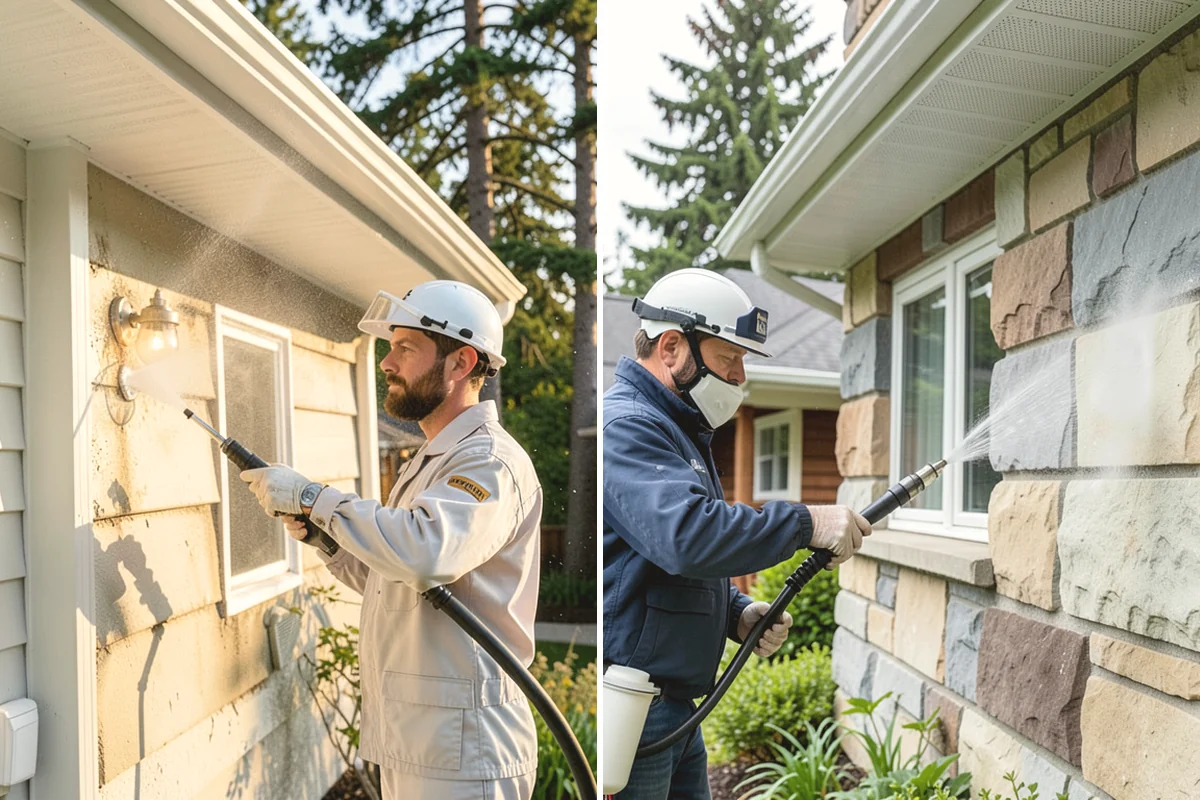Patio Sealing Preparation in Black Diamond, King County, WA - Deep-clean the patio and remove all biological growth