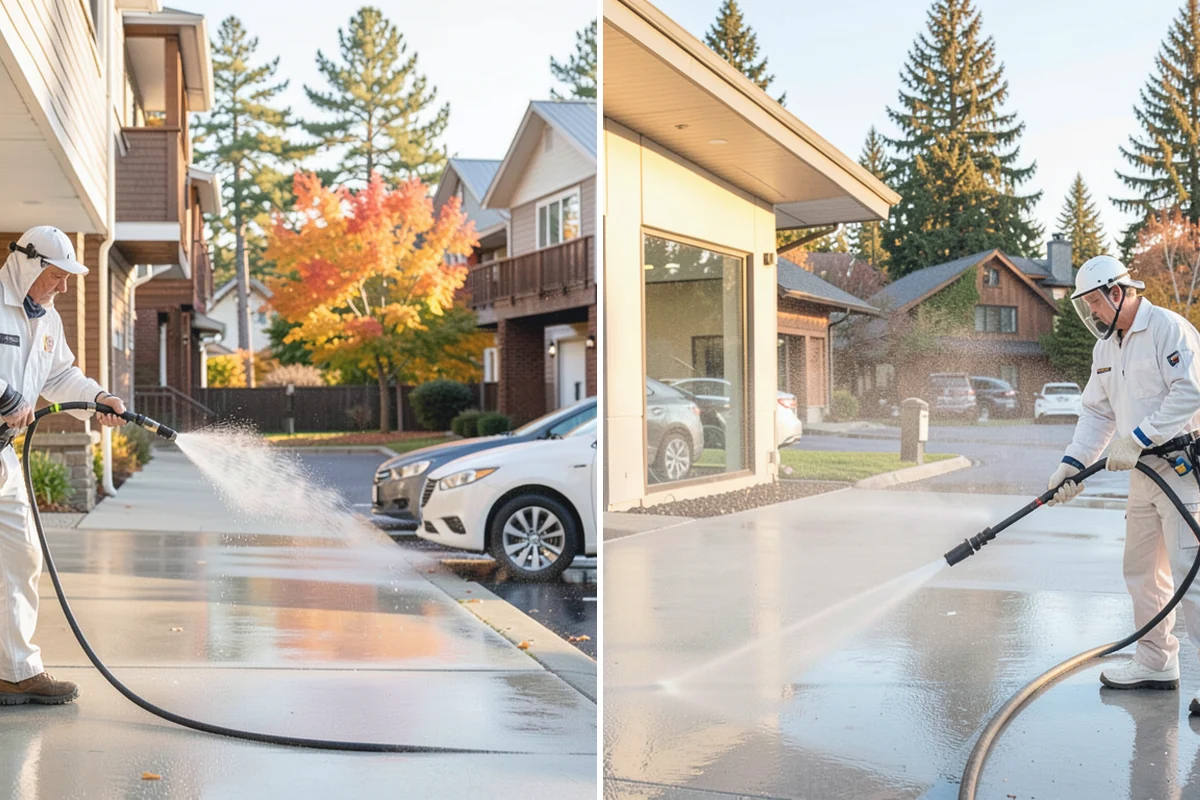 Patio Sealing Preparation in Buckley, Pierce County, WA - Deep-clean the patio and remove all biological growth