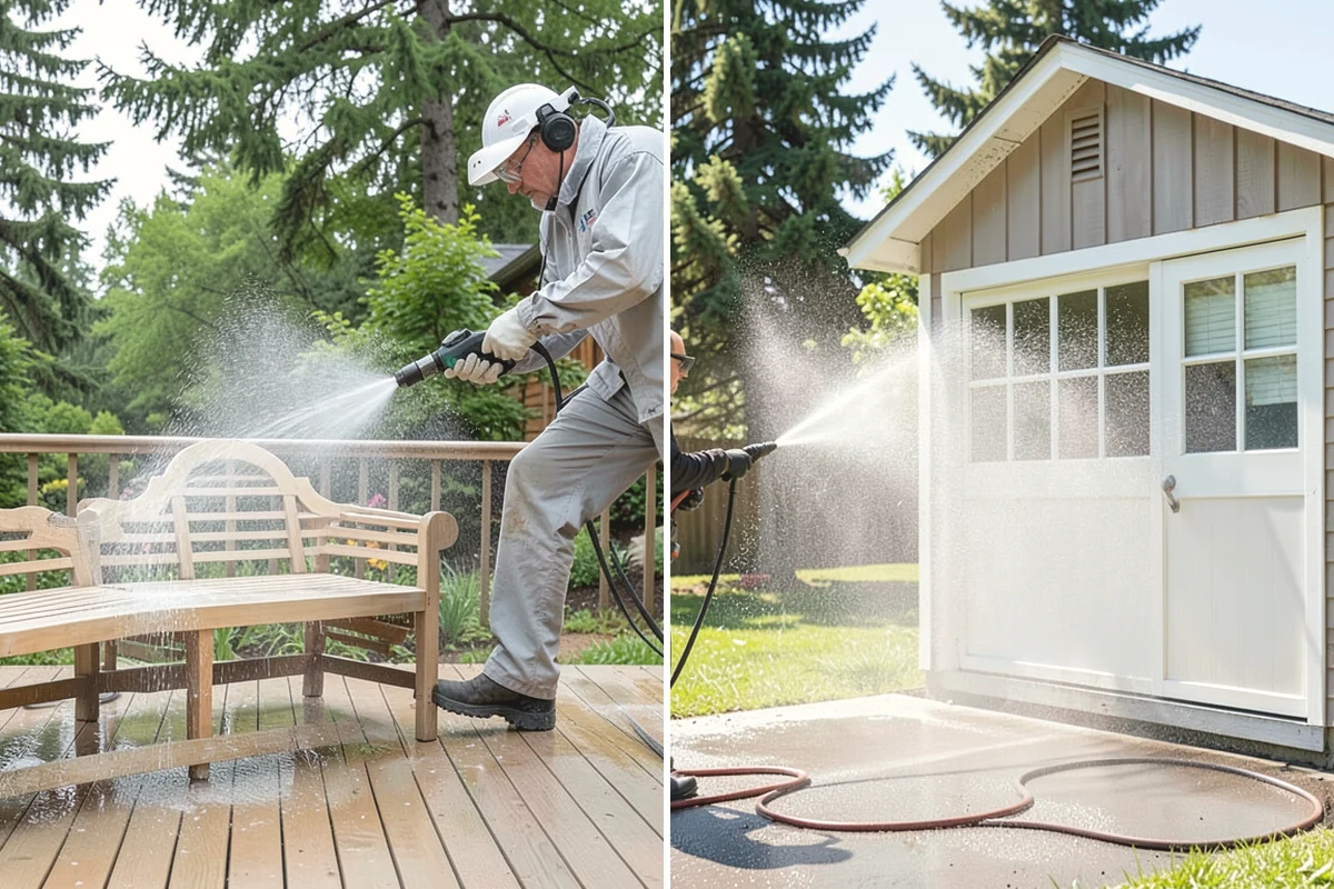 Patio Sealing Preparation in Burlington, Skagit County, WA - Deep-clean the patio and remove all biological growth