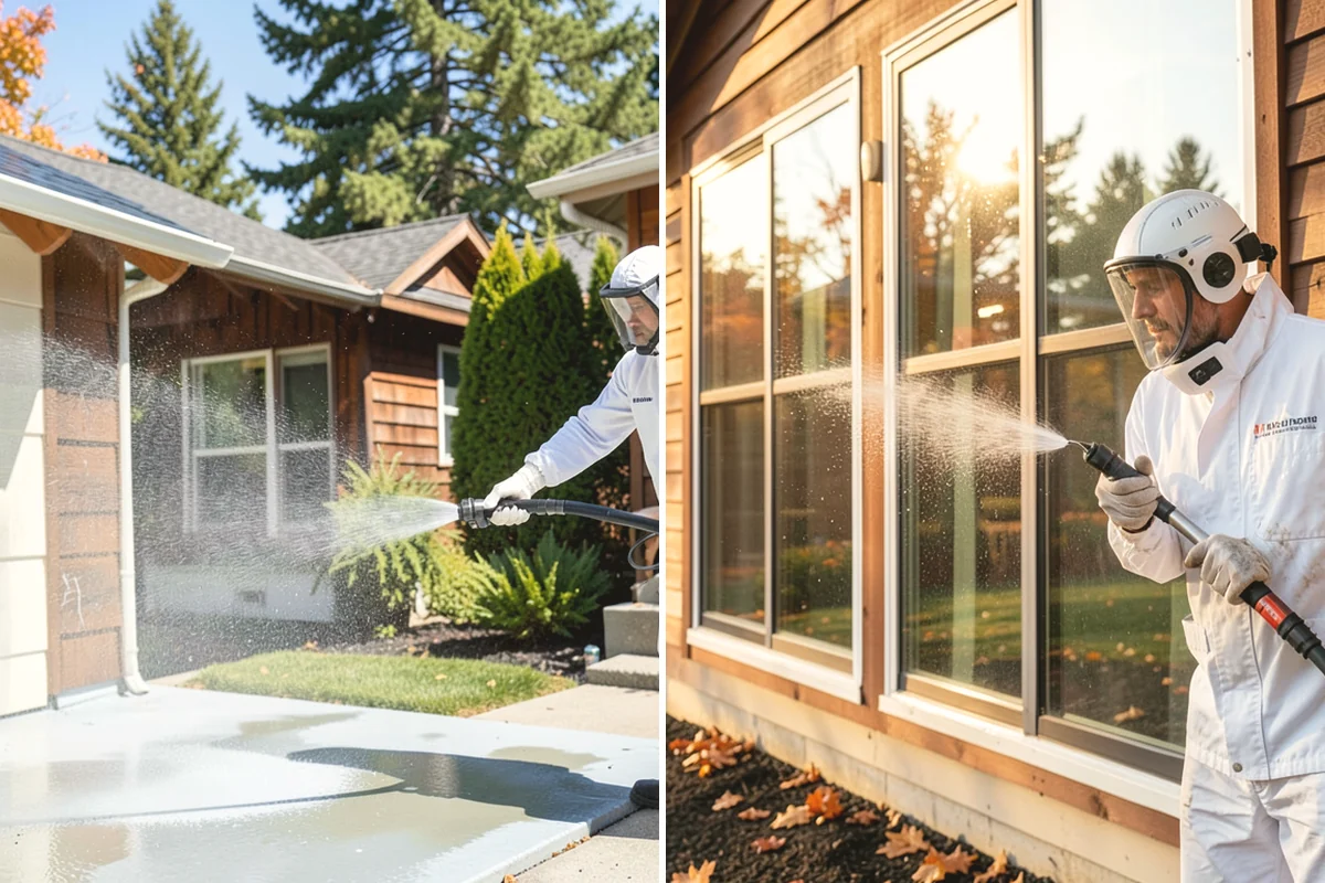 Patio Sealing Preparation in Carnation, King County, WA - Deep-clean the patio and remove all biological growth
