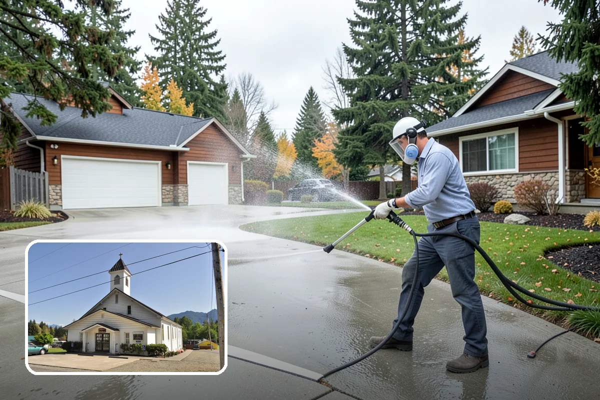 Patio Sealing Preparation in Concrete, Skagit County, WA - Ensures the sealer bonds to a clean surface