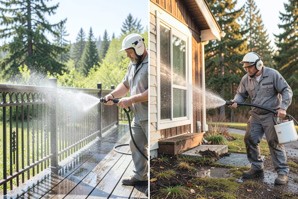 Patio Sealing Preparation in Coupeville, Island County, WA - Deep-clean the patio and remove all biological growth