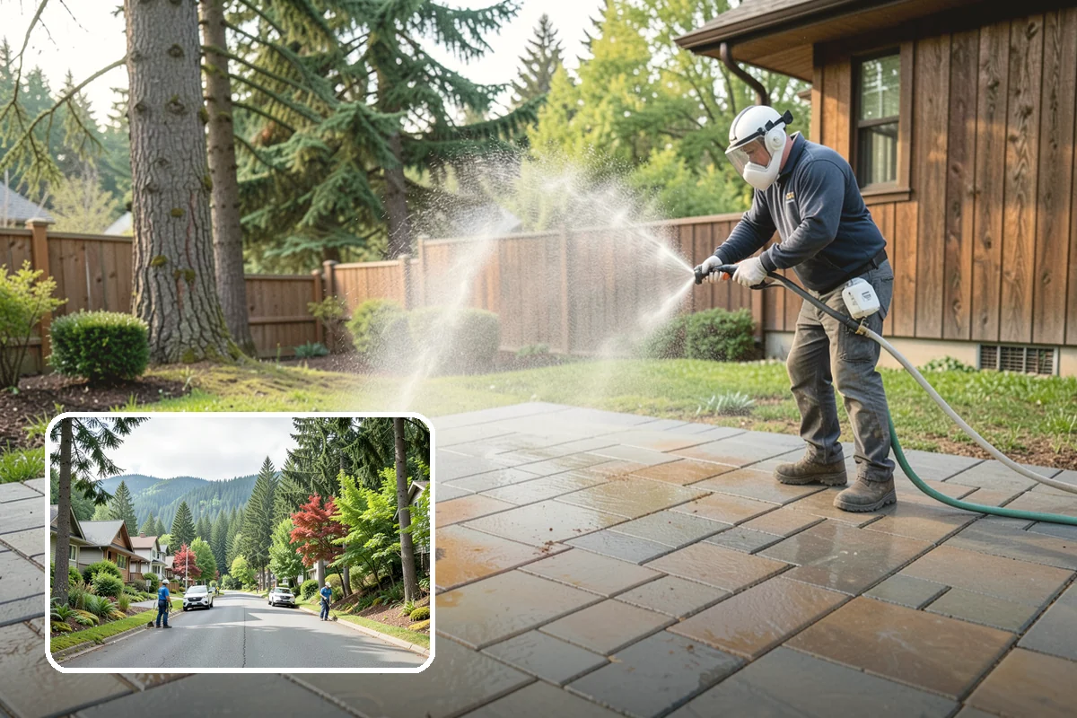 Patio Sealing Preparation in Darrington, Snohomish County, WA - Ensures the sealer bonds to a clean surface