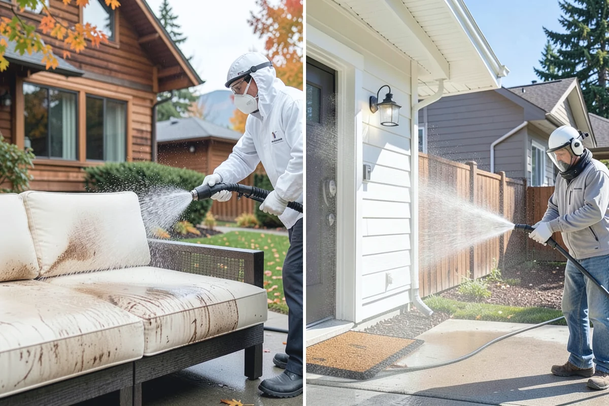 Patio Sealing Preparation in Darrington, Snohomish County, WA - Deep-clean the patio and remove all biological growth