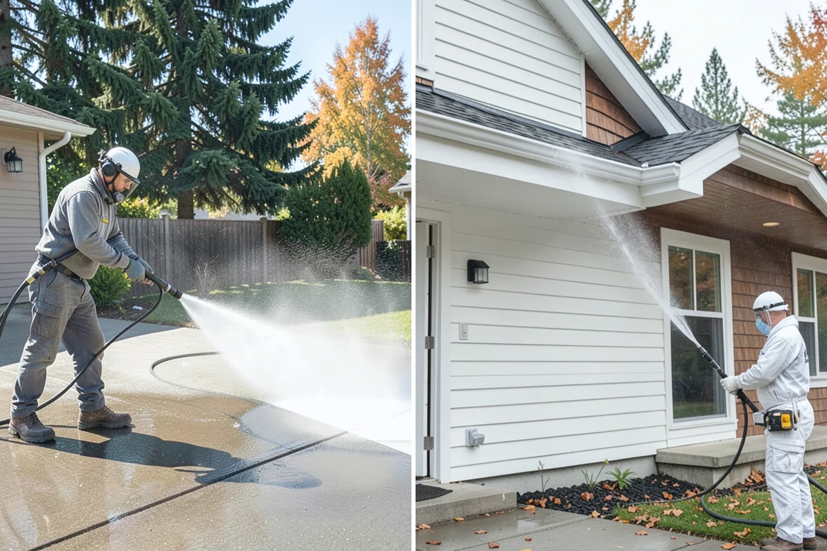 Patio Sealing Preparation in Des Moines, King County, WA - Deep-clean the patio and remove all biological growth