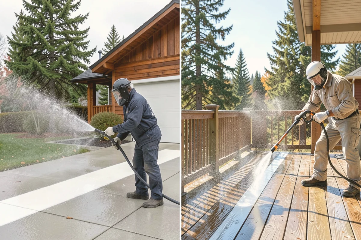 Patio Sealing Preparation in Eatonville, Pierce County, WA - Deep-clean the patio and remove all biological growth