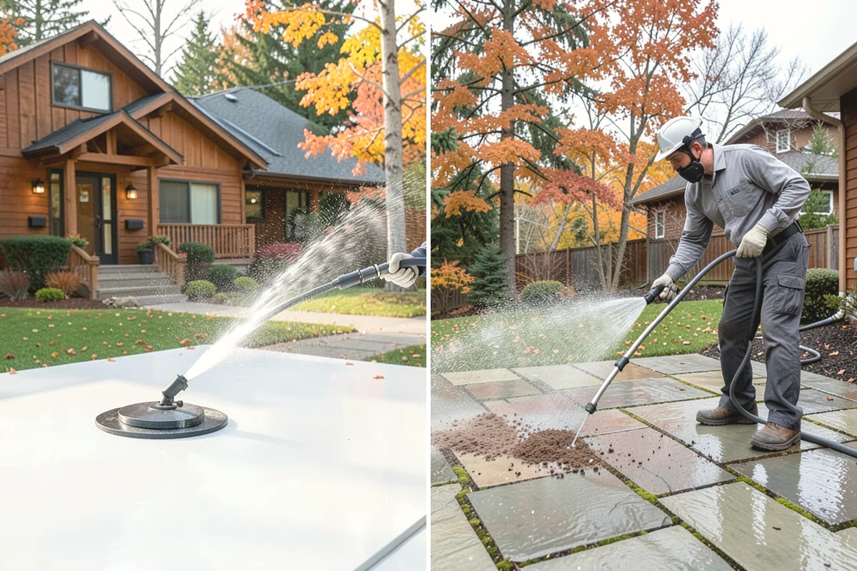 Patio Sealing Preparation in Edgewood, Pierce County, WA - Deep-clean the patio and remove all biological growth