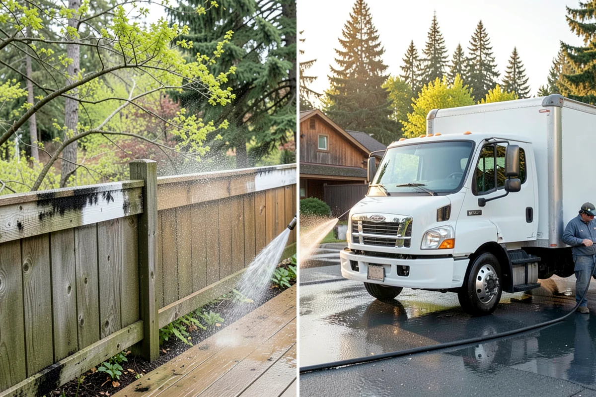 Patio Sealing Preparation in Fircrest, Pierce County, WA - Deep-clean the patio and remove all biological growth