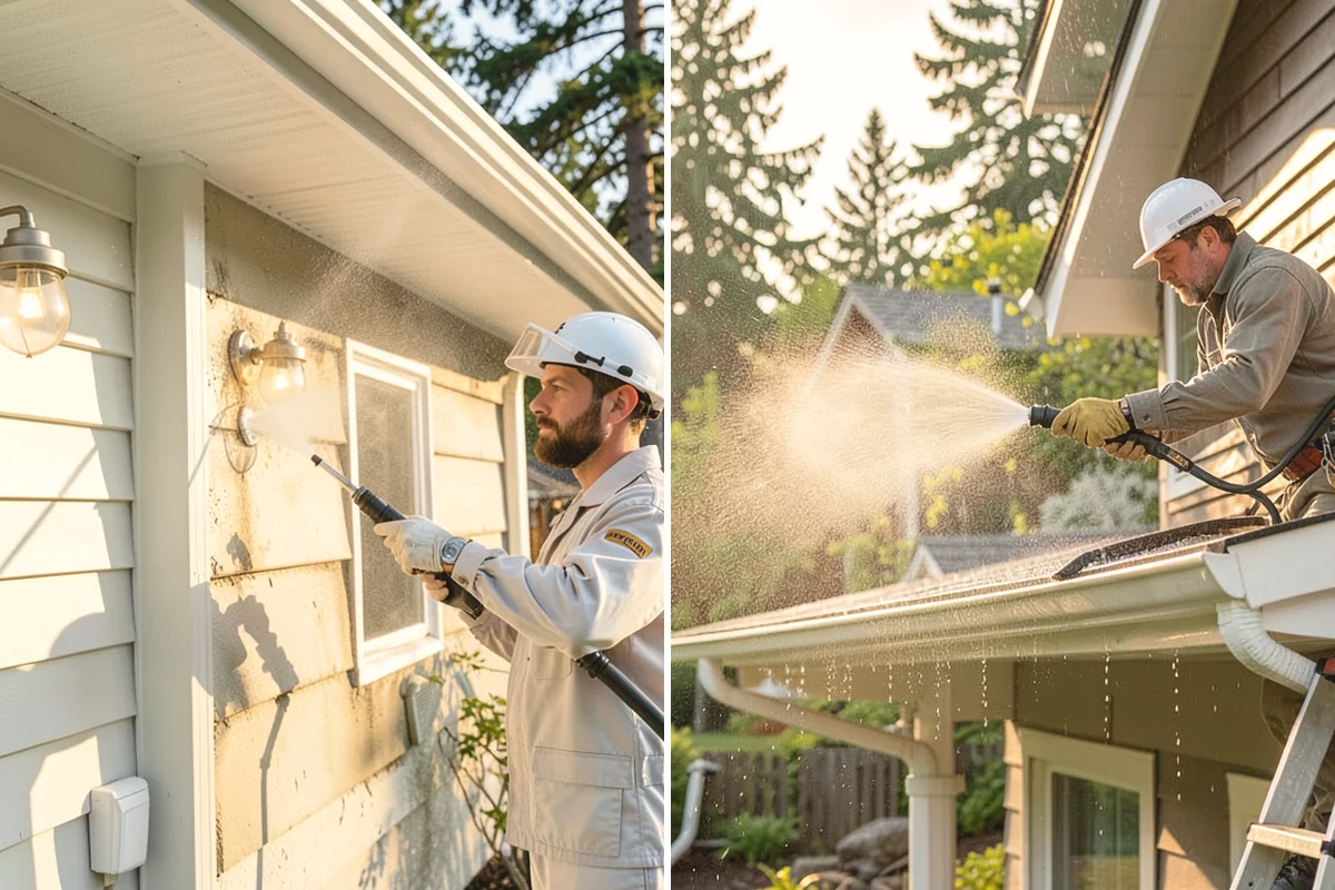 Patio Sealing Preparation in Issaquah, King County, WA - Deep-clean the patio and remove all biological growth