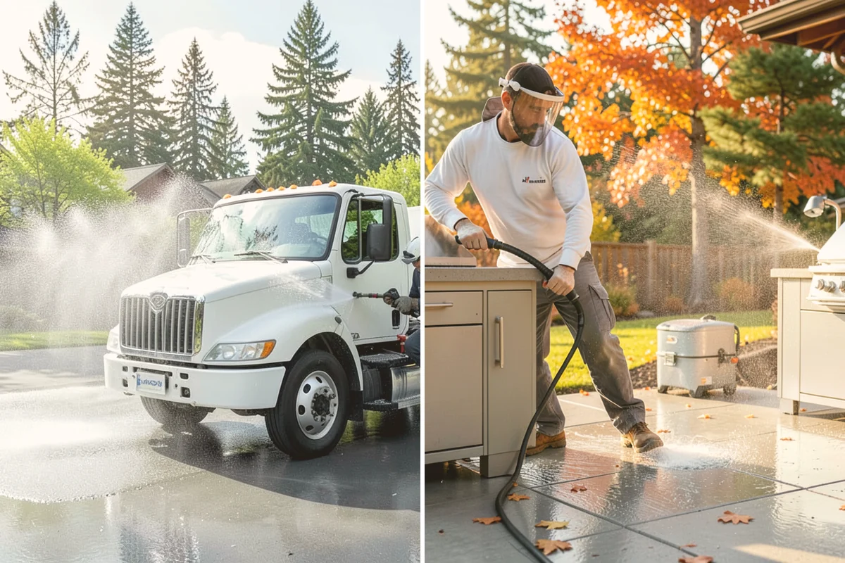 Patio Sealing Preparation in Kent, King County, WA - Deep-clean the patio and remove all biological growth