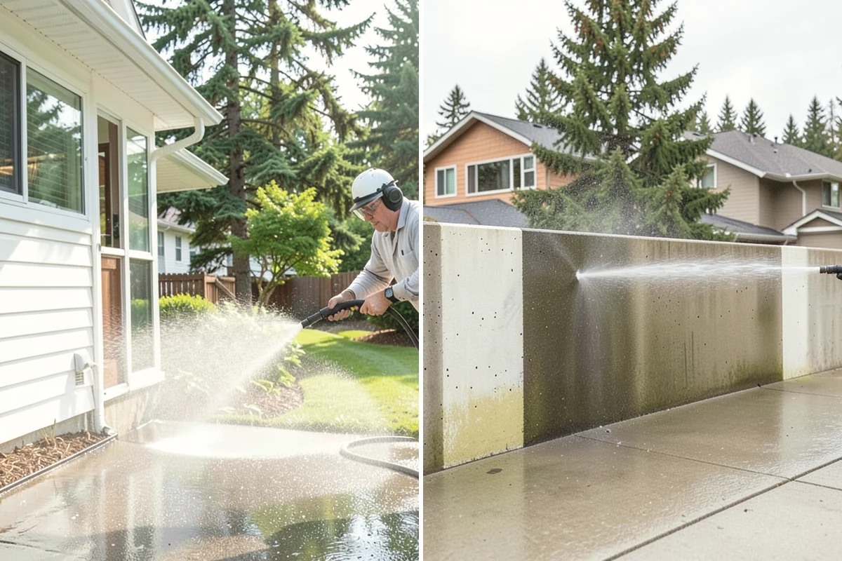 Patio Sealing Preparation in Lake Stevens, Snohomish County, WA - Deep-clean the patio and remove all biological growth