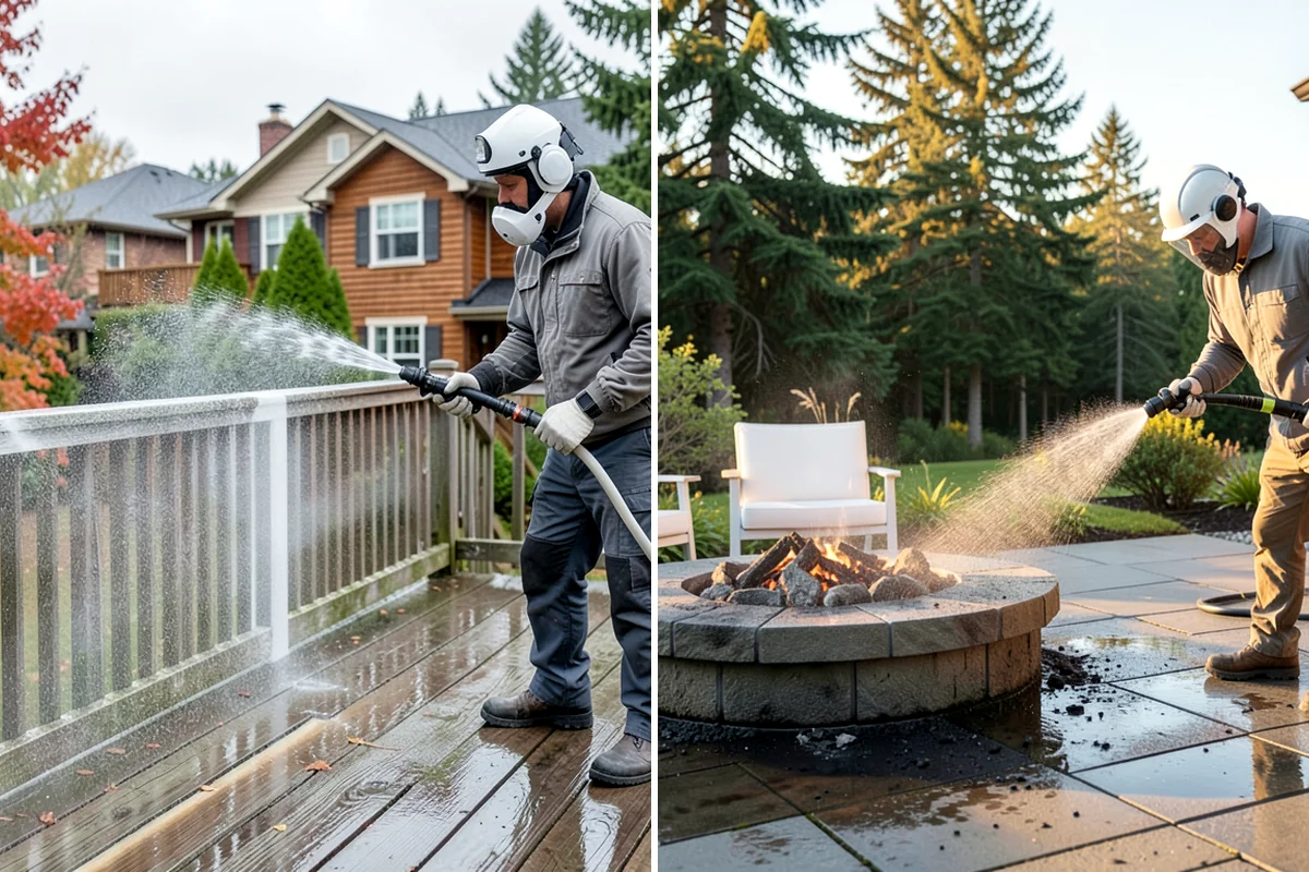 Patio Sealing Preparation in Lyman, Skagit County, WA - Deep-clean the patio and remove all biological growth