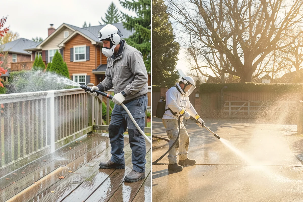 Patio Sealing Preparation in Lynnwood, Snohomish County, WA - Deep-clean the patio and remove all biological growth