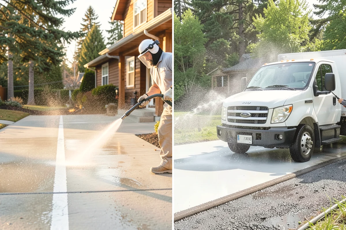 Patio Sealing Preparation in Mercer Island, King County, WA - Deep-clean the patio and remove all biological growth