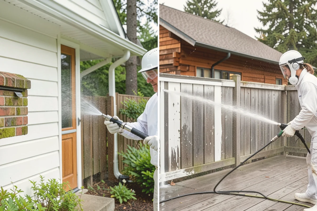 Patio Sealing Preparation in Milton, King County, WA - Deep-clean the patio and remove all biological growth