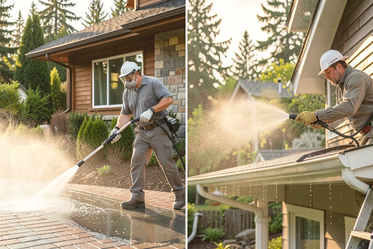 Patio Sealing Preparation in Mukilteo, Snohomish County, WA - Deep-clean the patio and remove all biological growth