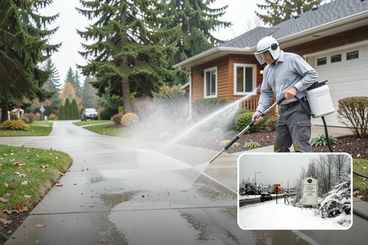 Patio Sealing Preparation in Newcastle, King County, WA - Ensures the sealer bonds to a clean surface