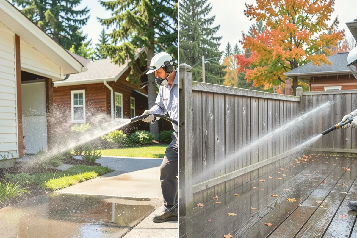 Patio Sealing Preparation in Newcastle, King County, WA - Deep-clean the patio and remove all biological growth