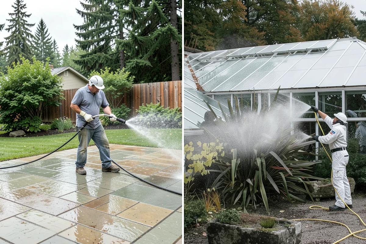 Patio Sealing Preparation in Pacific, King County, WA - Deep-clean the patio and remove all biological growth